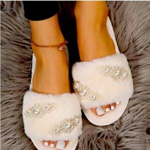 Bridal Slippers, size 7-8 runs small